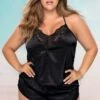 Simi Flare 2 Piece Camisole Set | Plus Size -Coquettes Lingerie Store Simi Flare 2 Piece Camisole Set Plus Size Lingerie Sets Mapale Black SEXYSHOESCOM
