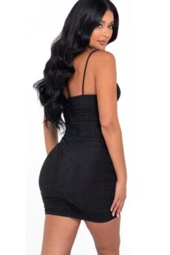 Straight Across Neckline Mini Dress With Rouching -Coquettes Lingerie Store Straight Across Neckline Mini Dress With Rouching Club Dresses Roma Confidential SEXYSHOESCOM 2