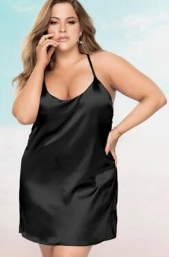 Strappy Crisscross With Side Slits Babydoll | Plus Size