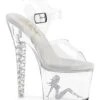 PLEASER UNICORN-708TGRS Clear Vinyl Sandal -Coquettes Lingerie Store UNICORN 708TGRS Clear Vinyl Sandal Sandals Pleaser Clear SEXYSHOES COM