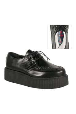 V-CREEPER-502 Black Vegan Leather Creeper
