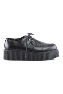 V-CREEPER-502 Black Vegan Leather Creeper -Coquettes Lingerie Store V CREEPER 502 Black Vegan Leather Creeper Creepers Demonia SEXYSHOES COM 5