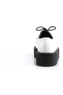 V-CREEPER-502 White Vegan Leather Creeper -Coquettes Lingerie Store V CREEPER 502 White Vegan Leather Creeper Creepers Demonia SEXYSHOES COM 4