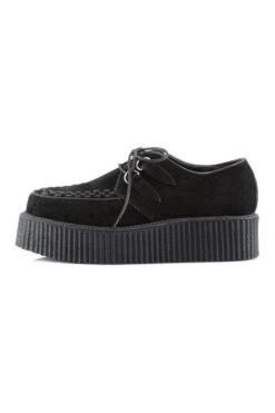 V-CREEPER-502S Black Vegan Leather Creeper -Coquettes Lingerie Store V CREEPER 502S Black Vegan Leather Creeper Creepers Demonia SEXYSHOES COM 3