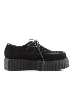 V-CREEPER-502S Black Vegan Leather Creeper -Coquettes Lingerie Store V CREEPER 502S Black Vegan Leather Creeper Creepers Demonia SEXYSHOES COM 5