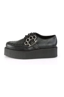 V-CREEPER-516 Black Vegan Leather Creeper -Coquettes Lingerie Store V CREEPER 516 Black Vegan Leather Creeper Creepers Demonia SEXYSHOES COM 3