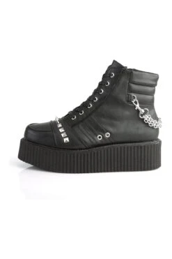 V-CREEPER-565 Black Vegan Leather Creeper -Coquettes Lingerie Store V CREEPER 565 Black Vegan Leather Creeper Creepers Demonia SEXYSHOES COM 3
