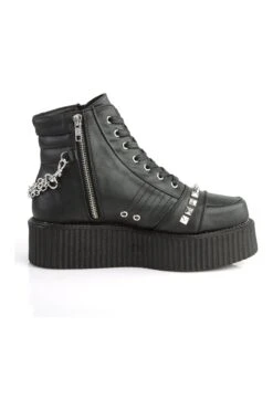 V-CREEPER-565 Black Vegan Leather Creeper -Coquettes Lingerie Store V CREEPER 565 Black Vegan Leather Creeper Creepers Demonia SEXYSHOES COM 5