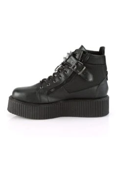 V-CREEPER-566 Black Vegan Leather Creeper -Coquettes Lingerie Store V CREEPER 566 Black Vegan Leather Creeper Creepers Demonia SEXYSHOES COM 3