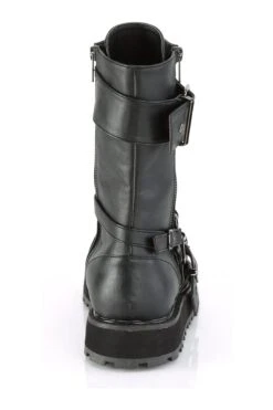 VALOR-220 Black Vegan Leather Knee Boot -Coquettes Lingerie Store VALOR 220 Black Vegan Leather Knee Boot Knee Boots Demonia SEXYSHOES COM 4