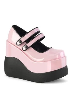 VOID-37 Pink Hologram Patent Mary Janes