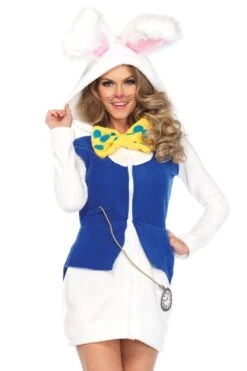 LEG AVENUE White Rabbit Zip Front Costume