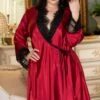 Plus Size Two-Tone Lace Baby Doll -Coquettes Lingerie Store X31512 SH2021 ROBE RED 2021 A