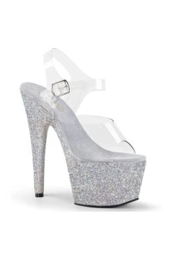 PLEASER ADORE-708HMG Platform Sandals | Clear Vinyl