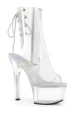 PLEASER ASPIRE-1018C Platform Boot | Clear Vinyl