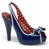 BETTIE-05 Sandal | Blue Patent -Coquettes Lingerie Store bettie 05 sandal blue patent sandals pin up couture sexyshoescom