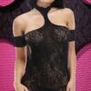 Cut Out Lace Mini Dress -Coquettes Lingerie Store cut out lace mini dress stripper dresses lapdance lingerie black sexyshoescom