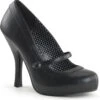 CUTIEPIE-02 Pump | Black Faux Leather