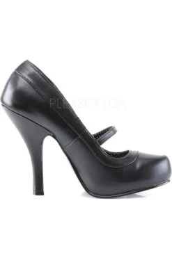 CUTIEPIE-02 Pump | Black Faux Leather -Coquettes Lingerie Store cutiepie 02 pump black faux leather mary janes pin up couture sexyshoescom 5
