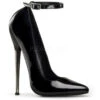 DAGGER-12 Pump | Black Patent -Coquettes Lingerie Store dagger 12 pump black patent pumps devious sexyshoescom