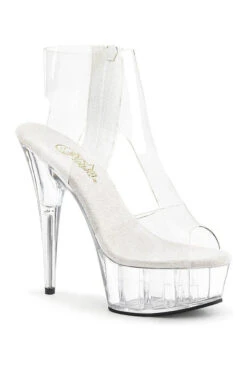 PLEASER DELIGHT-633 Platform Sandal | Clear Vinyl
