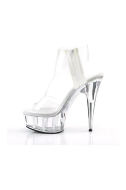 PLEASER DELIGHT-633 Platform Sandal | Clear Vinyl -Coquettes Lingerie Store delight 633 platform sandal clear vinyl sandals pleaser sexyshoescom 3