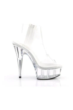 PLEASER DELIGHT-633 Platform Sandal | Clear Vinyl -Coquettes Lingerie Store delight 633 platform sandal clear vinyl sandals pleaser sexyshoescom 5