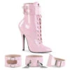 DOMINA-1023 Ankle Boot | Pink Patent -Coquettes Lingerie Store domina 1023 ankle boot pink patent ankle boots devious sexyshoescom