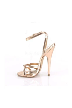 DOMINA-108 Sandal | Rose Gold -Coquettes Lingerie Store domina 108 sandal gold faux leather sandals devious sexyshoescom 3 501f6b98 0983 453b abad 9ce95c19e909