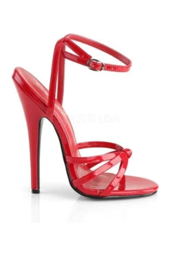 DOMINA-108 Sandal | Red Patent -Coquettes Lingerie Store domina 108 sandal red patent sandals devious sexyshoescom 5