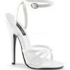 DOMINA-108 Sandal | White Patent -Coquettes Lingerie Store domina 108 sandal white patent sandals devious sexyshoescom