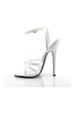 DOMINA-108 Sandal | White Patent -Coquettes Lingerie Store domina 108 sandal white patent sandals devious sexyshoescom 3