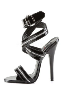 DOMINA-119 Sandal | Black Patent -Coquettes Lingerie Store domina 119 sandal black patent sandals devious sexyshoescom 3