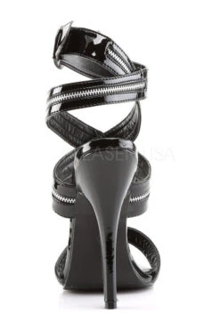 DOMINA-119 Sandal | Black Patent -Coquettes Lingerie Store domina 119 sandal black patent sandals devious sexyshoescom 4