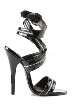 DOMINA-119 Sandal | Black Patent -Coquettes Lingerie Store domina 119 sandal black patent sandals devious sexyshoescom 5