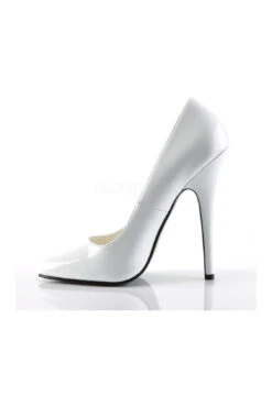 DOMINA-420 Pump | White Patent -Coquettes Lingerie Store domina 420 pump white patent pumps devious sexyshoescom 3
