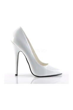DOMINA-420 Pump | White Patent -Coquettes Lingerie Store domina 420 pump white patent pumps devious sexyshoescom 5