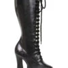EASY Knee Boot | Black Faux Leather