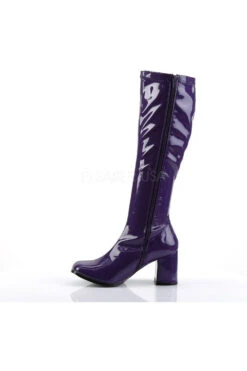 GOGO-300 Go Go Boot | Purple Patent -Coquettes Lingerie Store gogo 300 go go boot purple patent knee boots funtasma sexyshoescom 3