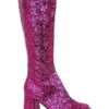 GOGO-G Costume Boot | Fuchsia Glitter -Coquettes Lingerie Store gogo g costume boot fuchsia glitter knee boots ellie shoes sexyshoescom