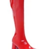 GOGO GoGo Boot | Red Patent -Coquettes Lingerie Store gogo gogo boot red patent knee boots ellie shoes sexyshoescom