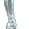 GOGO GoGo Boot | Silver Faux Leather -Coquettes Lingerie Store gogo gogo boot silver faux leather knee boots ellie shoes sexyshoescom