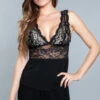 Lace Top Sleepwear Set -Coquettes Lingerie Store lace top sleepwear set sleepwear bewicked black sexyshoescom