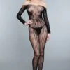 Long Sleeve Lace Bodystocking -Coquettes Lingerie Store long sleeve lace bodystocking bodystockings bewicked black sexyshoescom