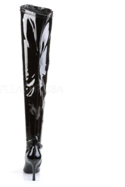 LUST-3000 Thigh Boot | Black Patent -Coquettes Lingerie Store lust 3000 thigh boot black patent thigh boots funtasma sexyshoescom 4