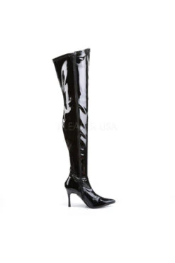 LUST-3000 Thigh Boot | Black Patent -Coquettes Lingerie Store lust 3000 thigh boot black patent thigh boots funtasma sexyshoescom 5