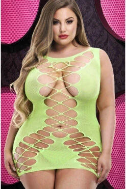 Plus Size Criss Cross Mini Dress