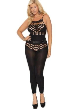 Plus Size Footless Bodystocking -Coquettes Lingerie Store plus size footless bodystocking plus bodystockings elegant moments sexyshoescom 3