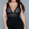 Plus Size Lace Top Sleepwear Set -Coquettes Lingerie Store plus size lace top sleepwear set plus sleepwear bewicked sexyshoescom