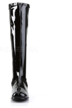 RETRO-300 Go Go Boot | Black Patent -Coquettes Lingerie Store retro 300 go go boot black patent knee boots funtasma sexyshoescom 2